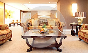 Living room of luxury suite