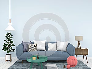 living room modern interior background with sofa wood floor, wooden wall template design mockup copy space, minimal