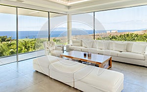Living room in the modern villa