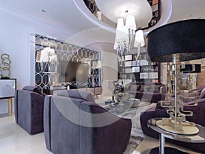 Living room in neoclassical style