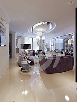 Living room in neoclassical style