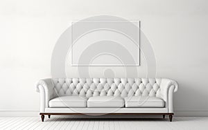 Living Room Opulence: Sofa Elegance Gracing the Wall Generative Ai