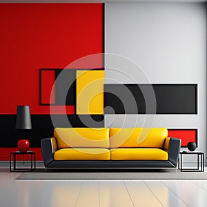 Abstract De Stijl Wallpaper With Eye-catching Composition