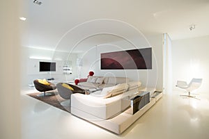 Living room in pure residence