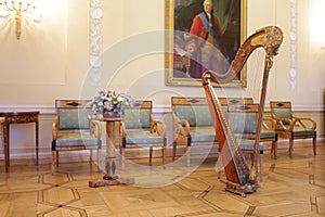 vintage living room at the Sheremetyev Palace