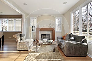 Living room in upscale home
