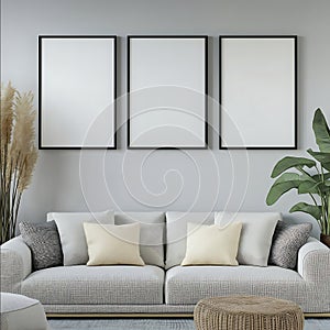 Simple wood frame mockup photo