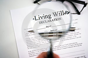 Living will declaration form