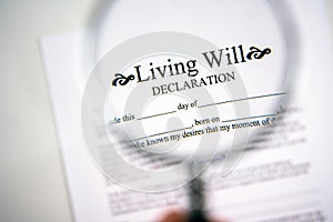 Living will declaration form