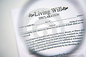 Living will declaration form