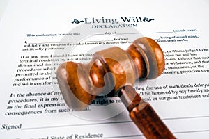 Living will declaration form
