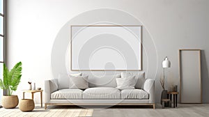 livingroom blank canvas wall