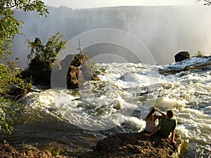 Livingston Falls in Zambia Africa