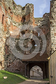 Livonia Order Castle was built in the middle of the 15th century. Bauska Latvia in autumn