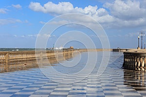 Livorno` s Mascagni Terrace Near the Coastline, Tuscany - Italy