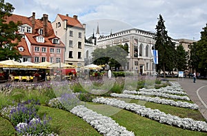 Livu Laukums square in Riga, capital town in Latvia