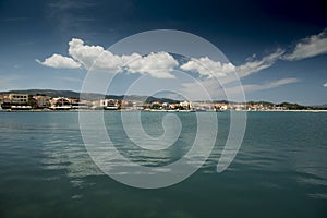 Lixouri town from the harbour.