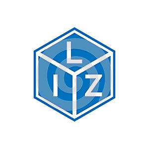 LIZ letter logo design on black background. LIZ creative initials letter logo concept. LIZ letter design