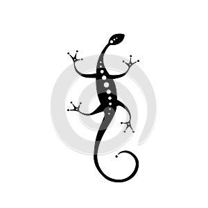 Lizard black silhouette for your design