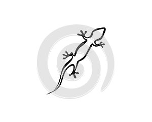 Lizard Chameleon Gecko Silhouette black