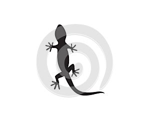Lagarto camaleón lagarto silueta negro 10 