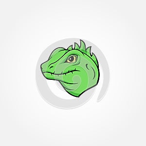 Lizard colorful mascot logo design isolated