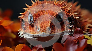 Lizard head close up