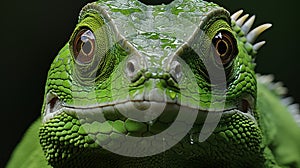 Lizard head close up