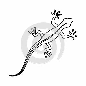 Lizard icon, outline style