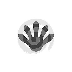 Lizard paw print vector icon