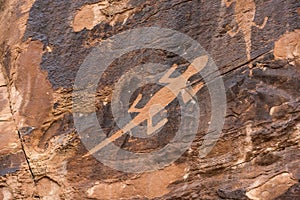 Lizard Rock art by ancient native Fremont Americans in Dinosaur