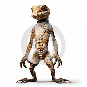 Galactica Lizard Man Character Poster With Intricate Body-painting photo