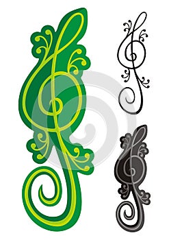 Lizards treble clef