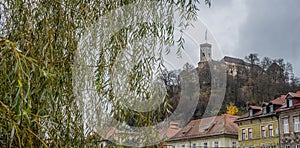 Ljubljana castle on a dull day