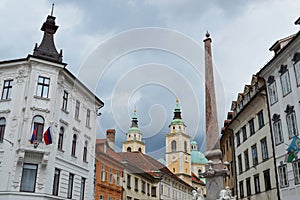 Ljubljana downtown capital of slovenia