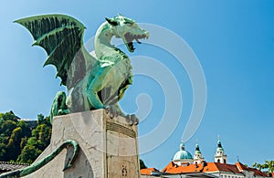 Ljubljana dragon, city symbol, Slovenia
