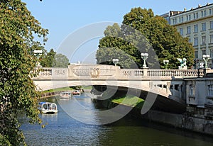 Ljubljana, L, Slovenia - August 16, 2023: Famouse Dragon Bridge called Zmajski most in slovenian photo
