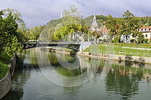Ljubljana, Slovenia, Ljubljanica river photo