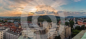 Ljubljana Sunset Panorama