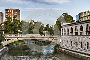 Ljubljanica River in Ljubljana photo