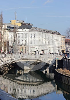 Ljubljanica river and the Three Bridges, Ljubljana