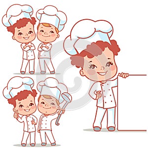 Lkids as little chefs