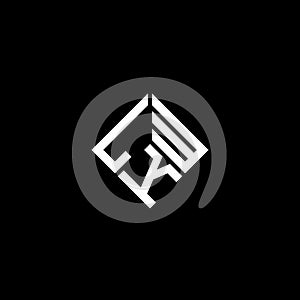 LKW letter logo design on black background. LKW creative initials letter logo concept. LKW letter design
