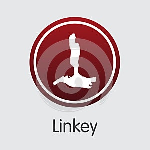 LKY - Linkey. The Logo of Crypto Coins or Market Emblem.