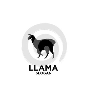 Llama alpaca logo black outline line set silhouette logo icon designs vector for logo icon stamp