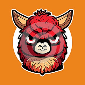 Llama head logo design