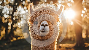 A Llama's Golden Hour photo