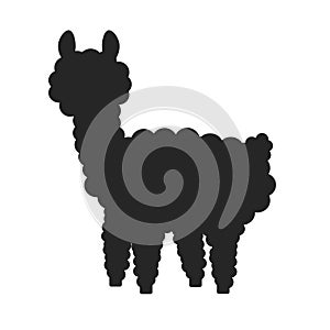 Llama Silhouette Vector. Best Llama Icon Vector Illustration EPS