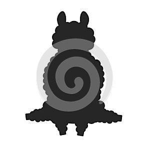 Llama Silhouette Vector. Best Llama Icon Vector Illustration EPS