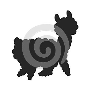 Llama Silhouette Vector. Best Llama Icon Vector Illustration EPS